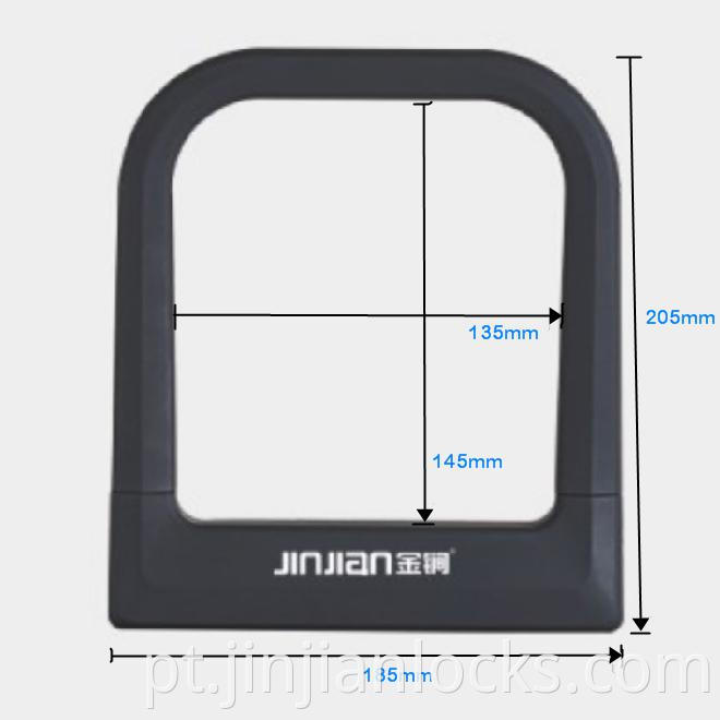 Novo design revestido com silício D nítido para serviço pesado u trava bloqueio bloqueio ebike locl